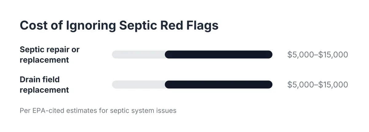 septic inspection red flags