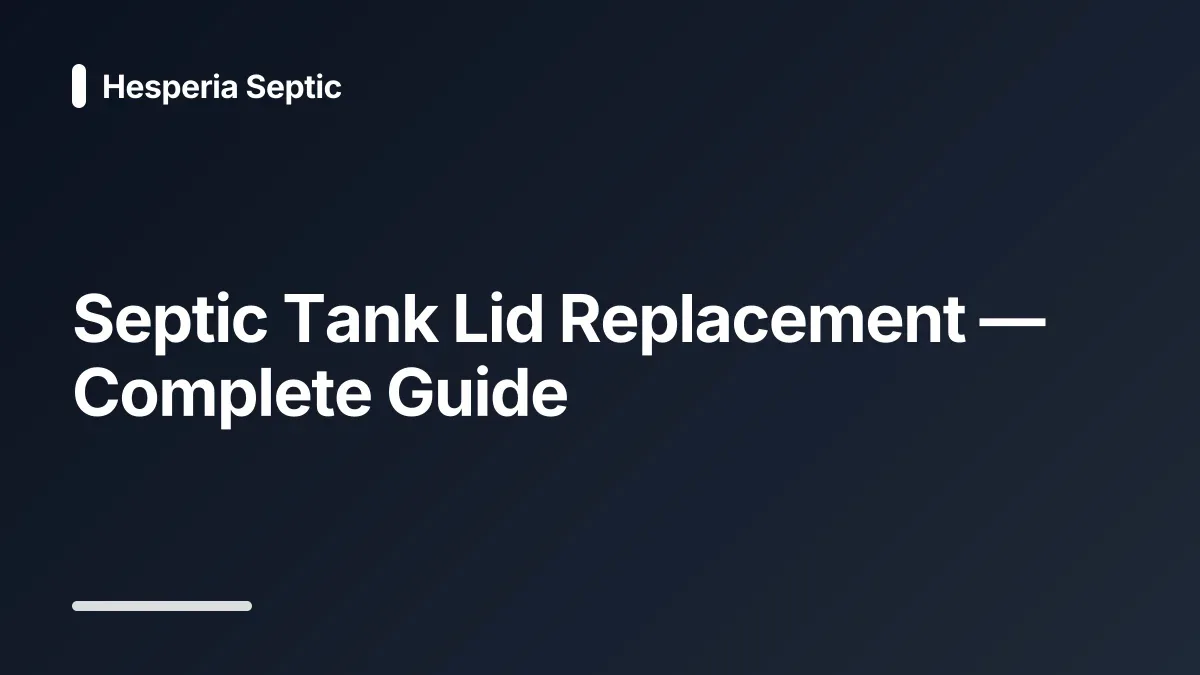 septic tank lid replacement